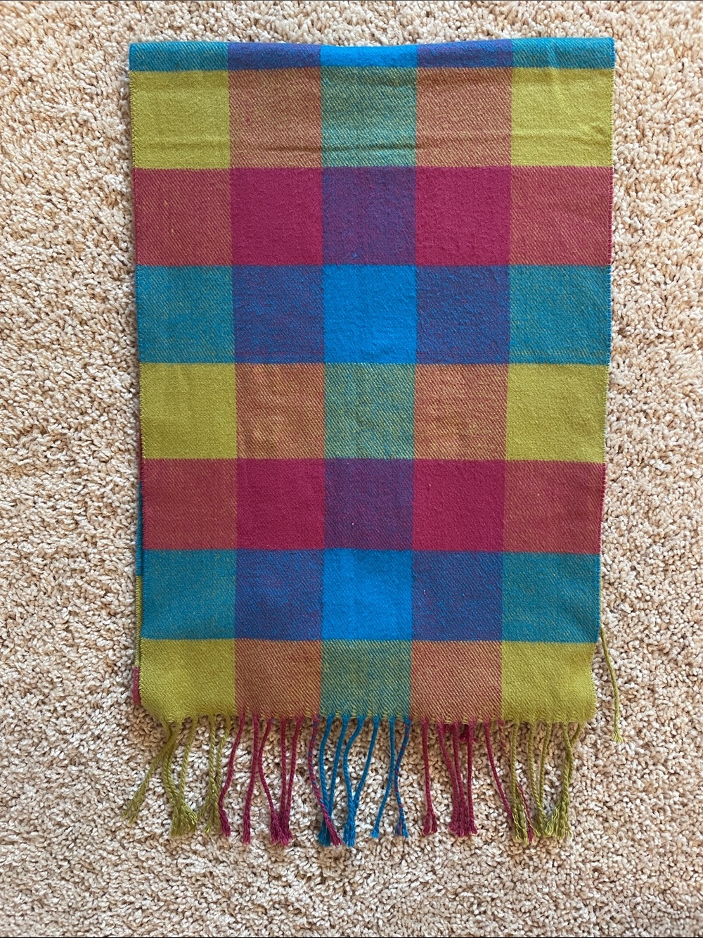 Multicolored Plaid Scarf